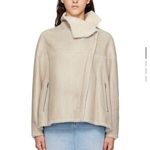 Isabel Marant Taupe Abeliki Leather Jacket XS